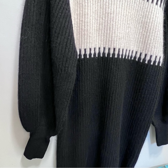 Promesa Tunic Balloon Sleeve Knit Sweater Size Medium Colourblock - Picture 4 of 10